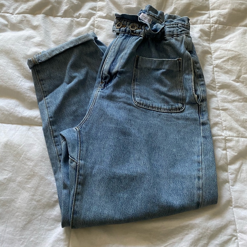 Zara baggy paperbag jeans